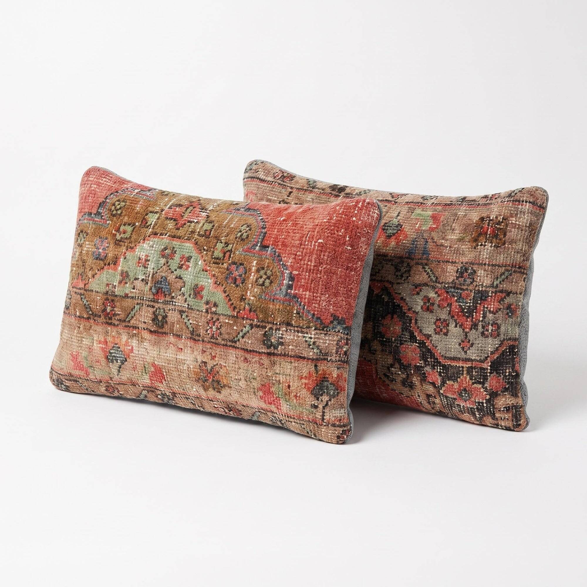 Set of 2 vintage Turkish cushion covers 41x61 cm