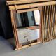 Wall-mounted bamboo coat rack