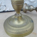 2 antique candle holders