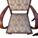 Pair of bridge armchairs in wood and fabric, 1940