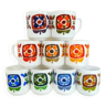 Complete series of 9 Mobil mugs