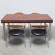 Table à manger extensible par Roger De Winter pour E.M.Y., années 1960.