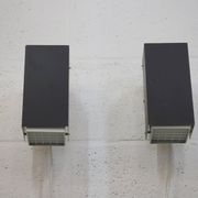 Pair of grey and white wall sconces by Preben Dahl for H. F. Belysning, 1960s