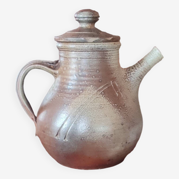 Old coffee maker teapot Pottery Ceramic stoneware Gustave Tiffoche