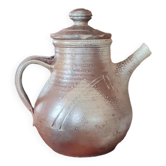 Old coffee maker teapot Pottery Ceramic stoneware Gustave Tiffoche