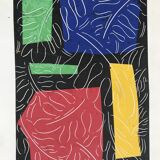 Elie Dayan, Untitled (Vegetal Pattern 1). Mixed media on paper.