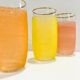 X5 multicolor granite glasses from the 50s/retro/kitchen/vintage