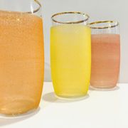 X5 multicolor granite glasses from the 50s/retro/kitchen/vintage