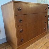 Scandinavian teak chest of drawers, 1960.