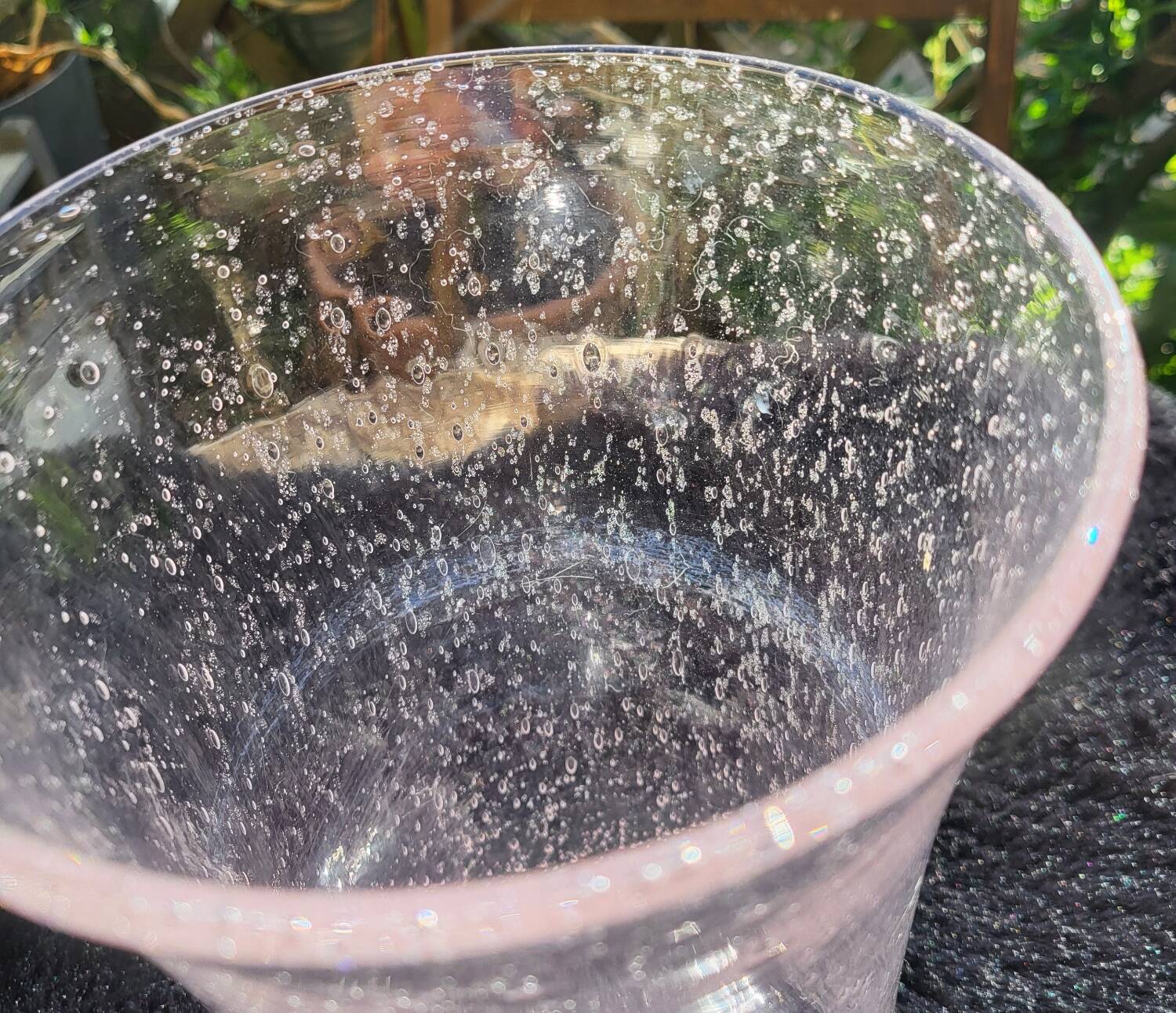 Biot pink bubble vase