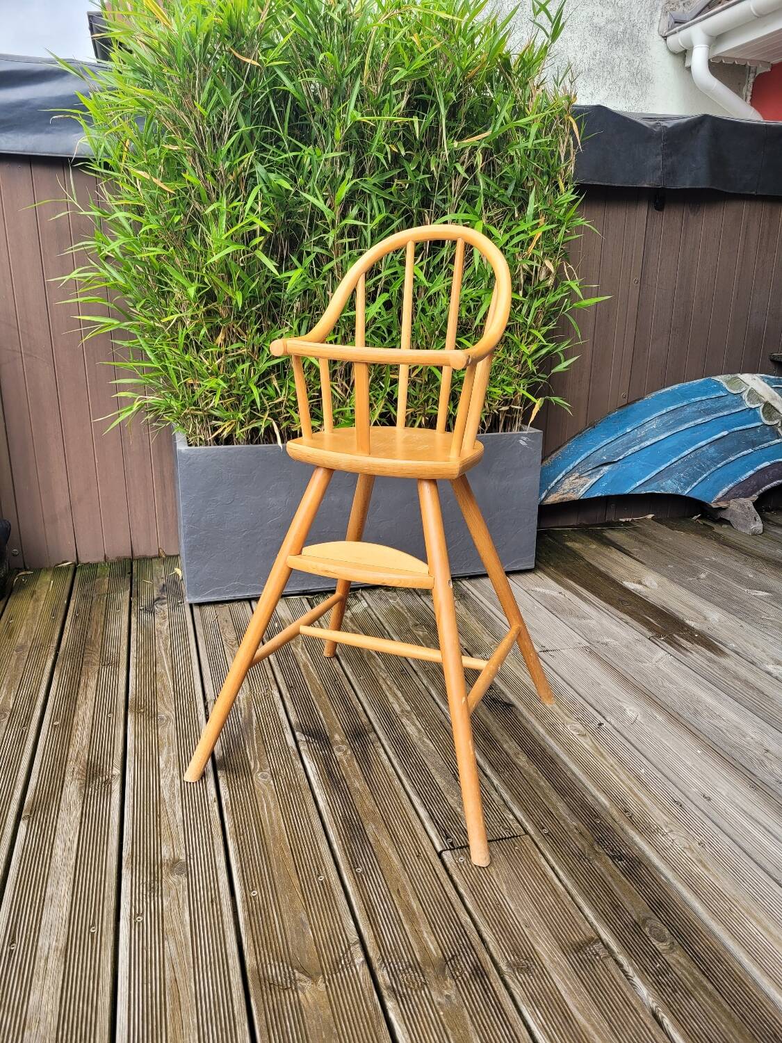 Ikea Gulliver high chair in curved beech