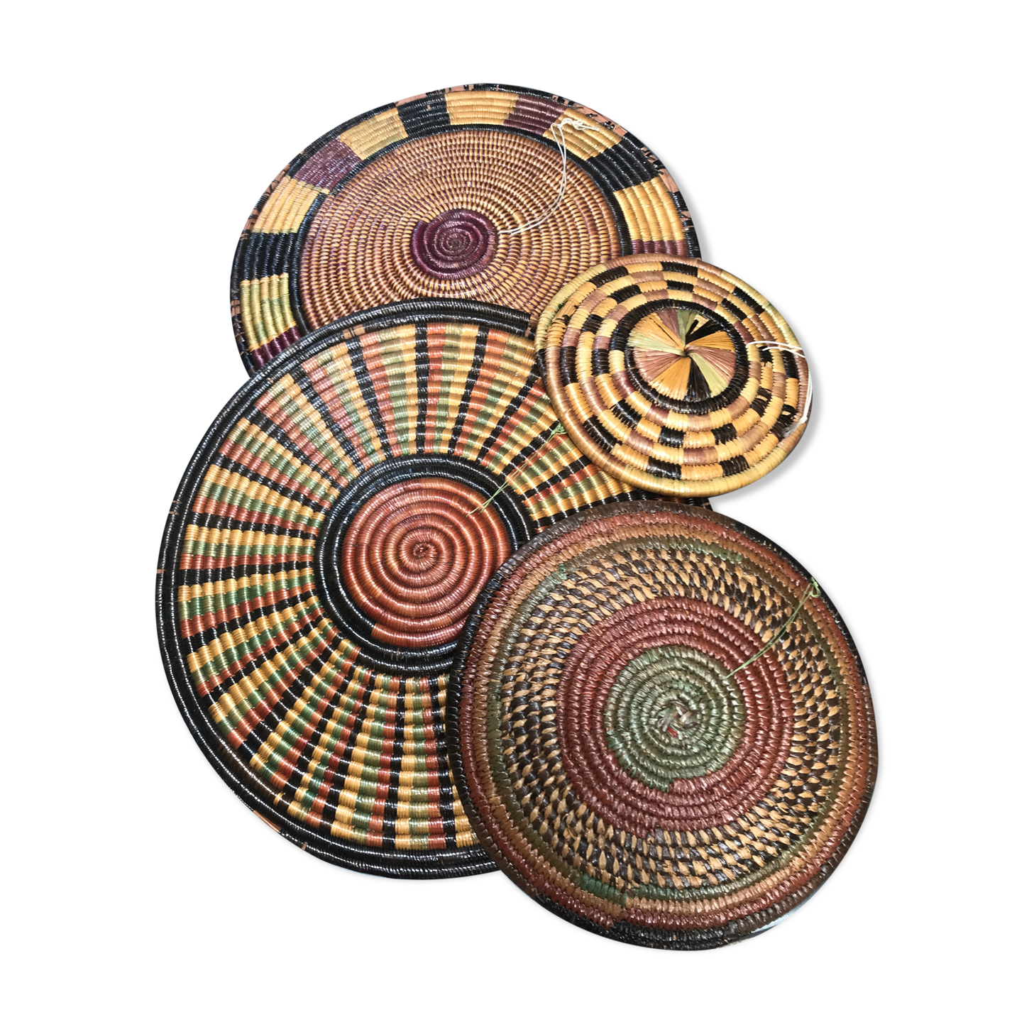 Vintage wall baskets Africa