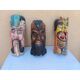 3 ethnic tribal wooden masks 19th century