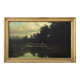 <paysage avec des ponts et des gens>, peintre italien du 19ème siècle