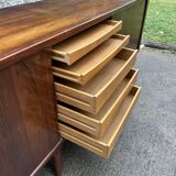 Danish sideboard in Rio rosewood, H. Kjaernulf, sliding doors