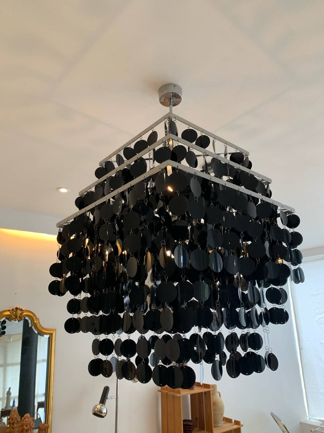 Chandelier Kare Design Pampille circa 1980
