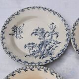 6 flat plates from the Chardon de Gien series