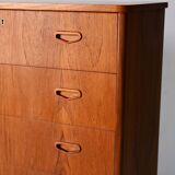1950s Scandinavian Teak Chest of Six Drawers