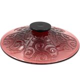 Art deco violet glass centerpiece, Le Verre Francais, Charles Schneider, France, 1930s