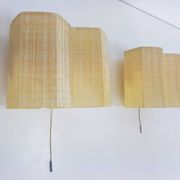 Molecular Double Light Honeycomb Flush Mounts in Fiberglass, 1950s, Set of 2