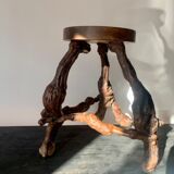 Wooden stool vine foot 50s
