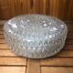 Old molded glass ceiling light + vintage metal support