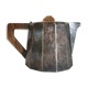 Old silver and wood teapot
