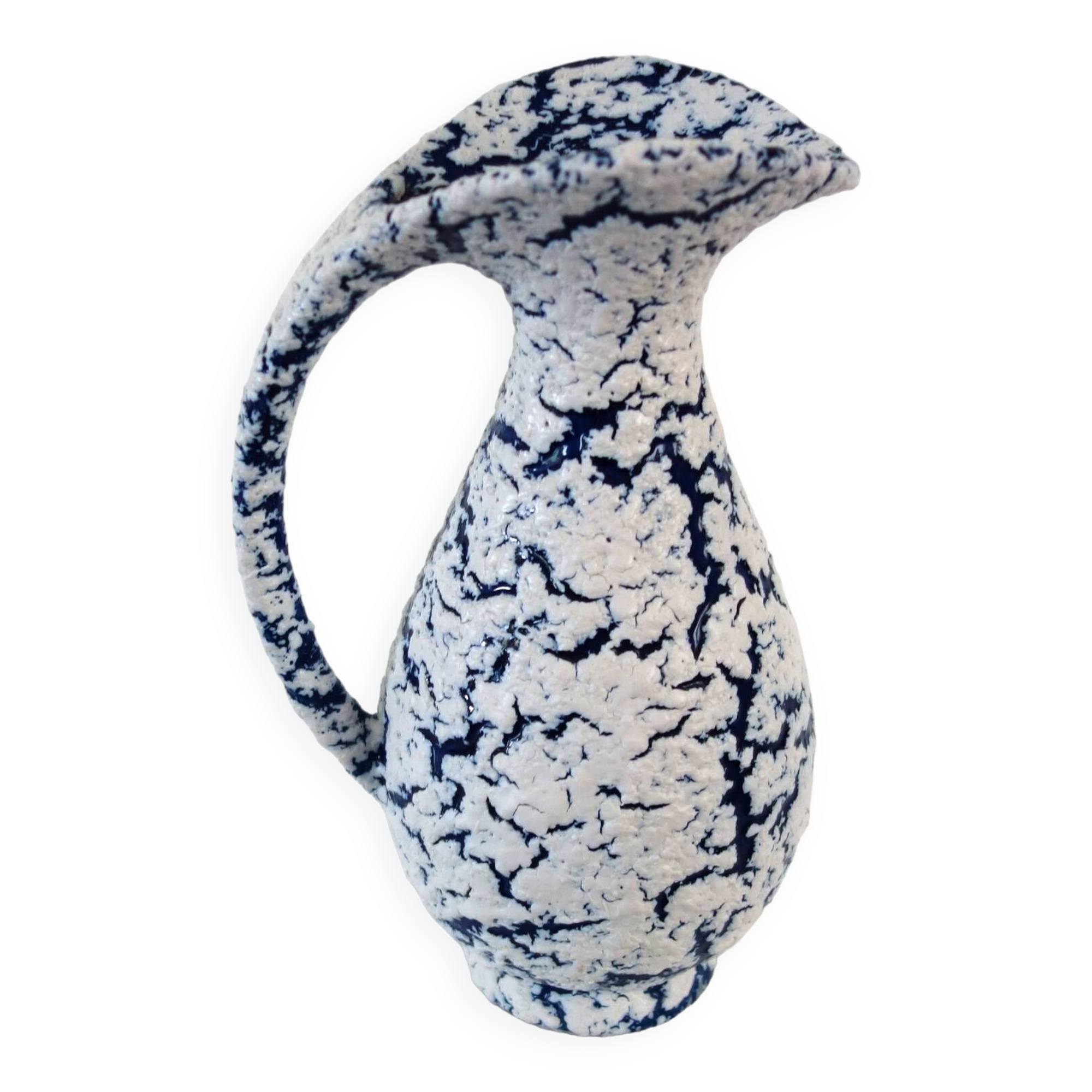 Small vintage snow stoneware vase