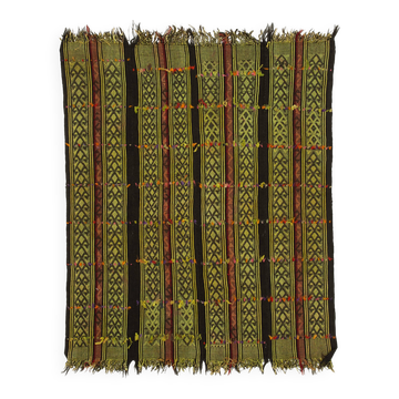 Turkish Handmade Vintage Anatolian Kilim 190 cm x 220 cm