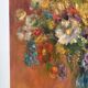 oil on canvas "Bouquet on orange background", signed