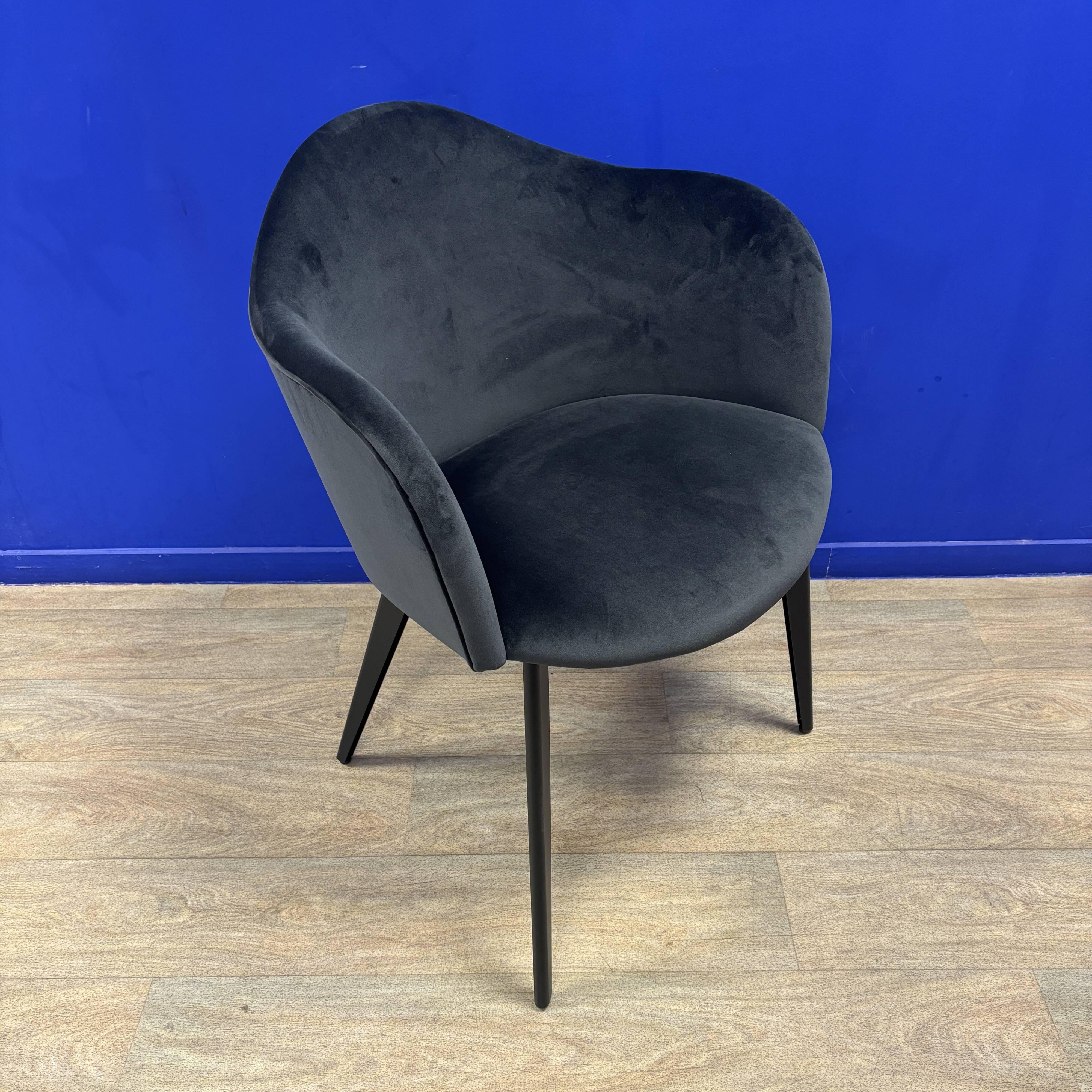 Fauteuil Nuovo Velours Gris - Altassina
