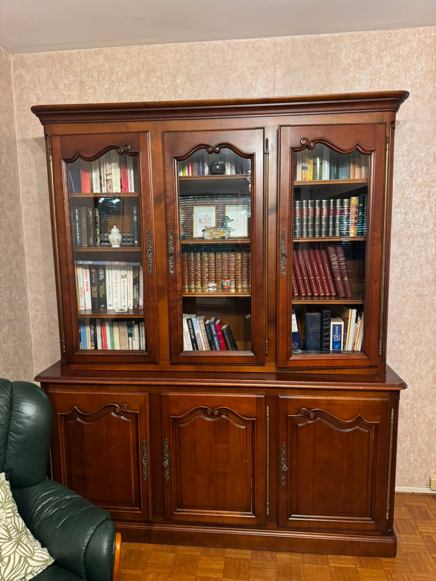 Bibliothèque merisier massif