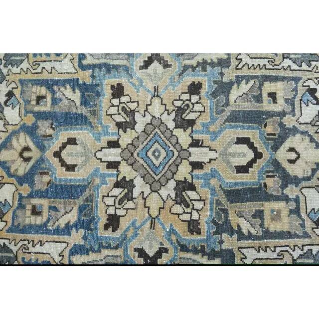 1970s Vintage Persian Handmade Wool Cotton Light Brown Area Rug 295x380