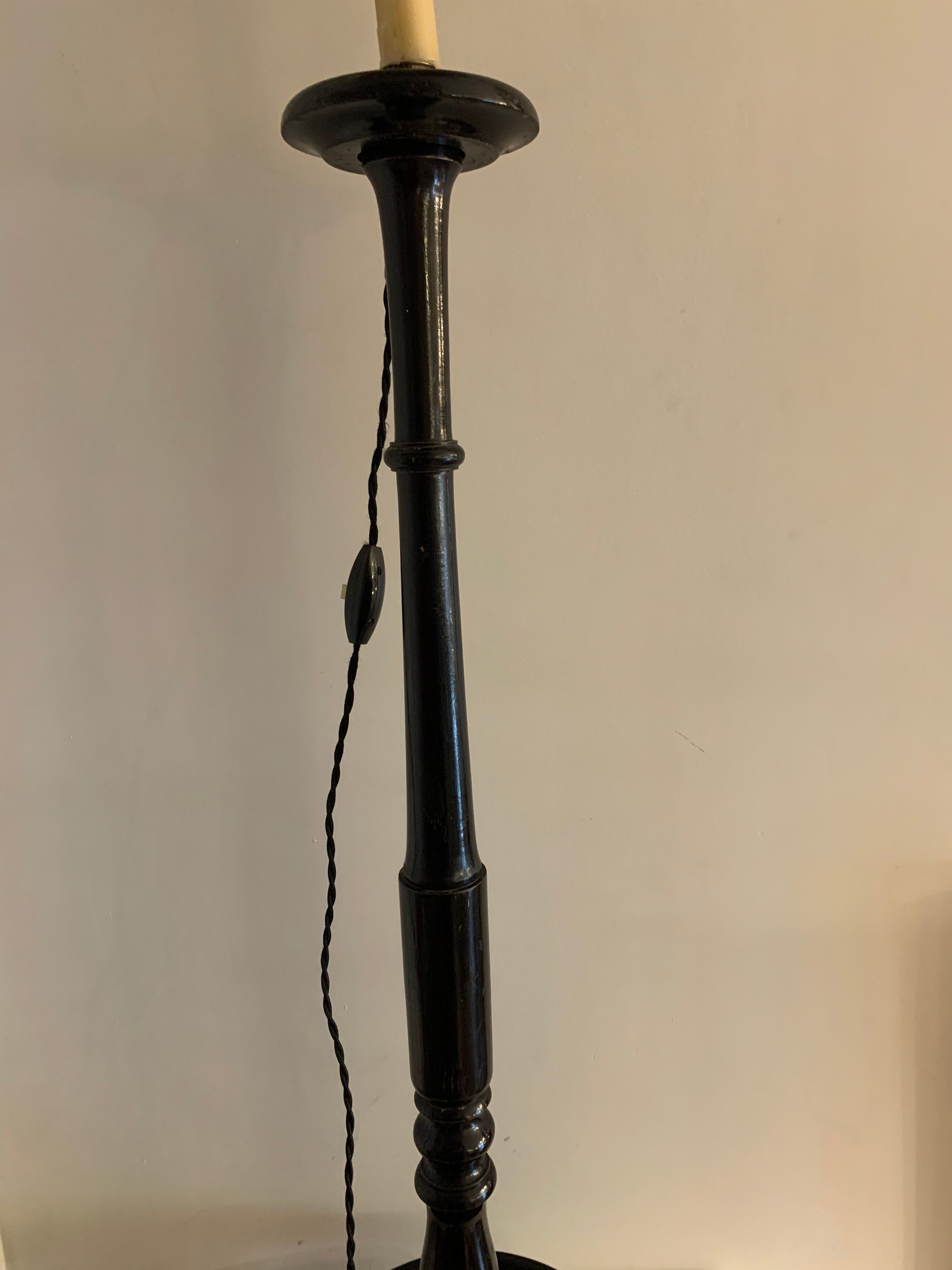 Pair of blackened wooden lampposts Napoleon III