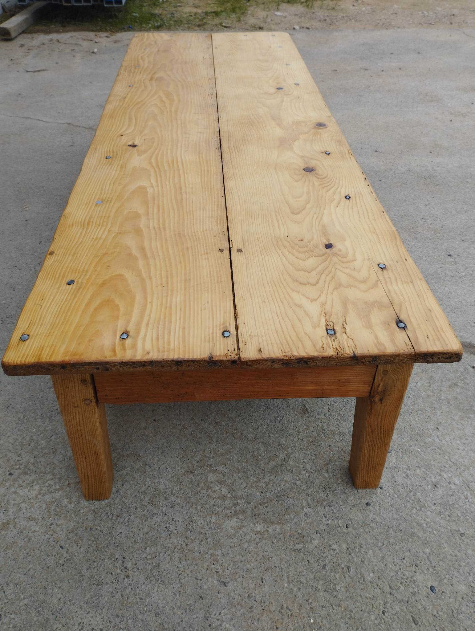 Antique coffee table in fir