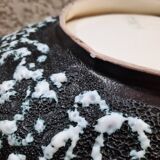 Fruit cut, center of table, ceramic, signed Vallauris, vintage 70s.