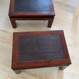 2 wooden bedside tables