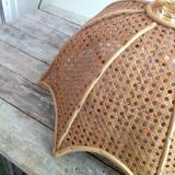 Rattan and caning hanging lamp