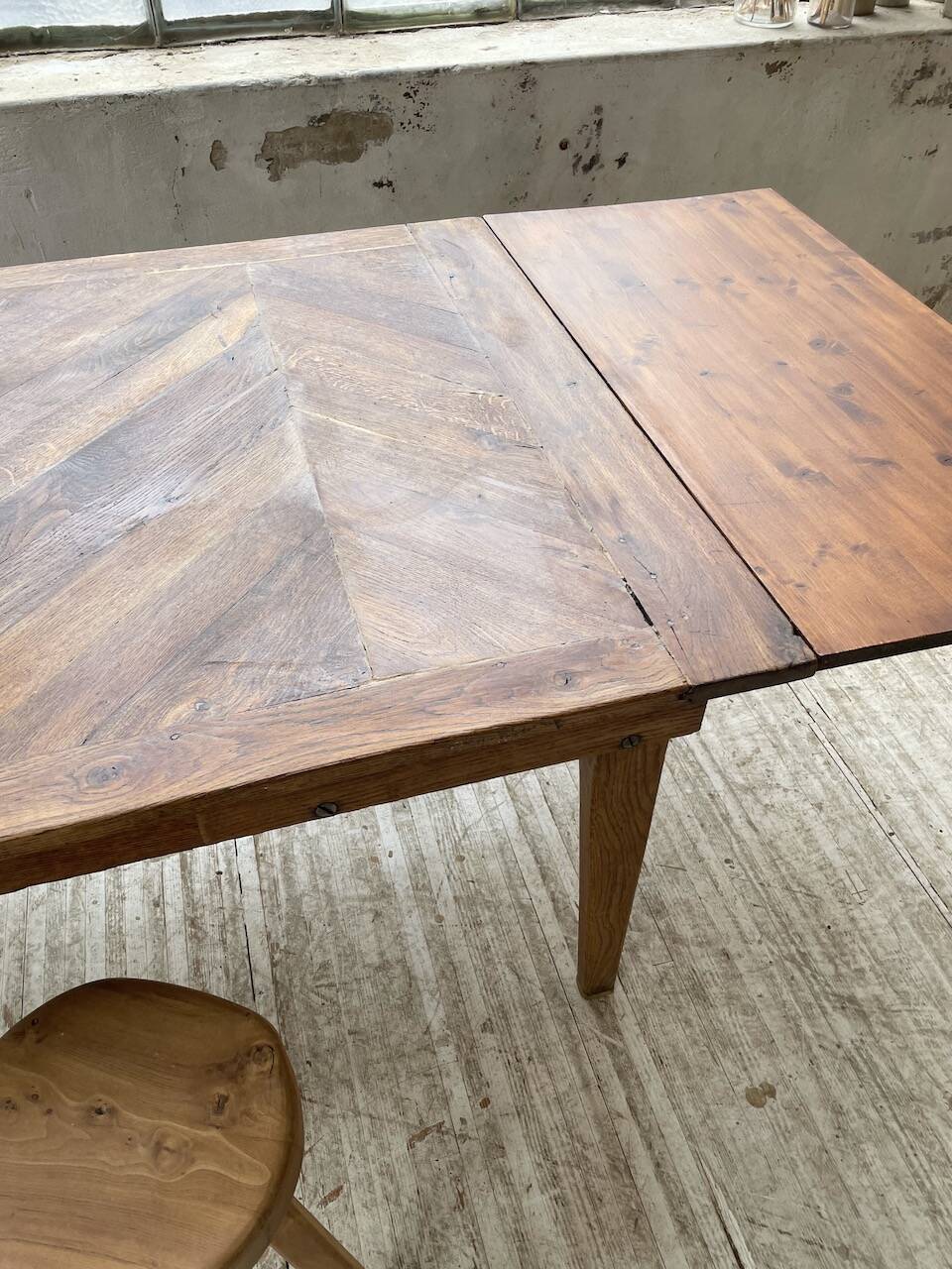 19th century oak farmhouse table 270cm with extensions