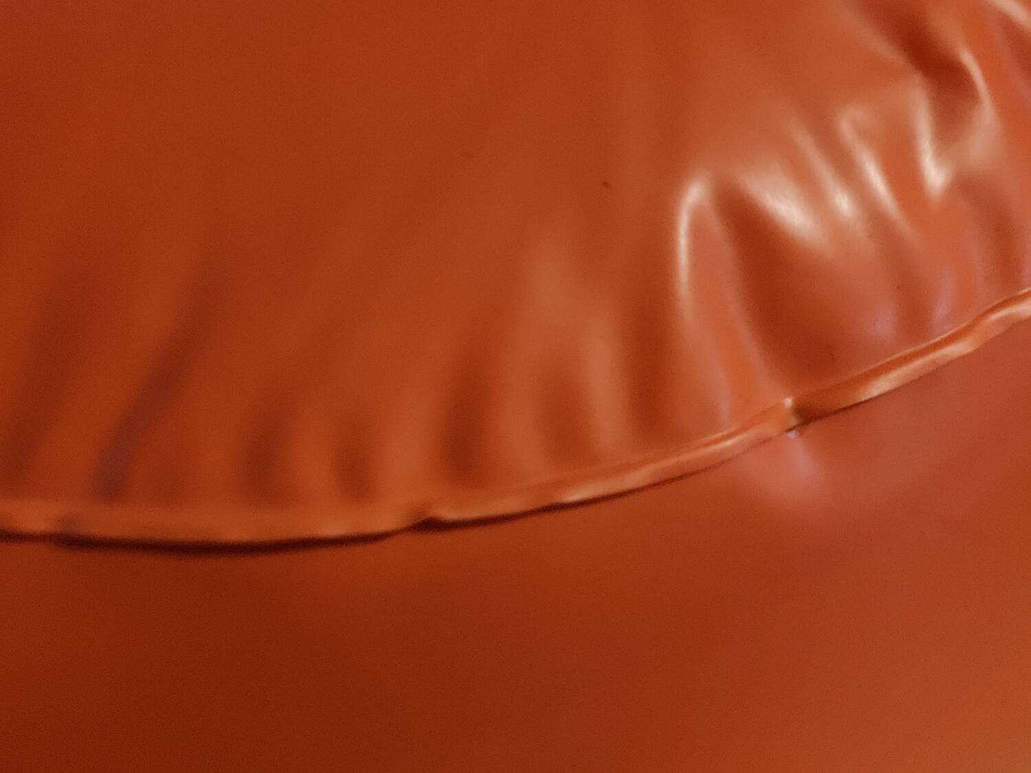 Vintage orange inflatable pouf 70