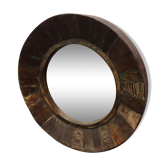 Round mirror Indian wooden massif diameter 50 cm