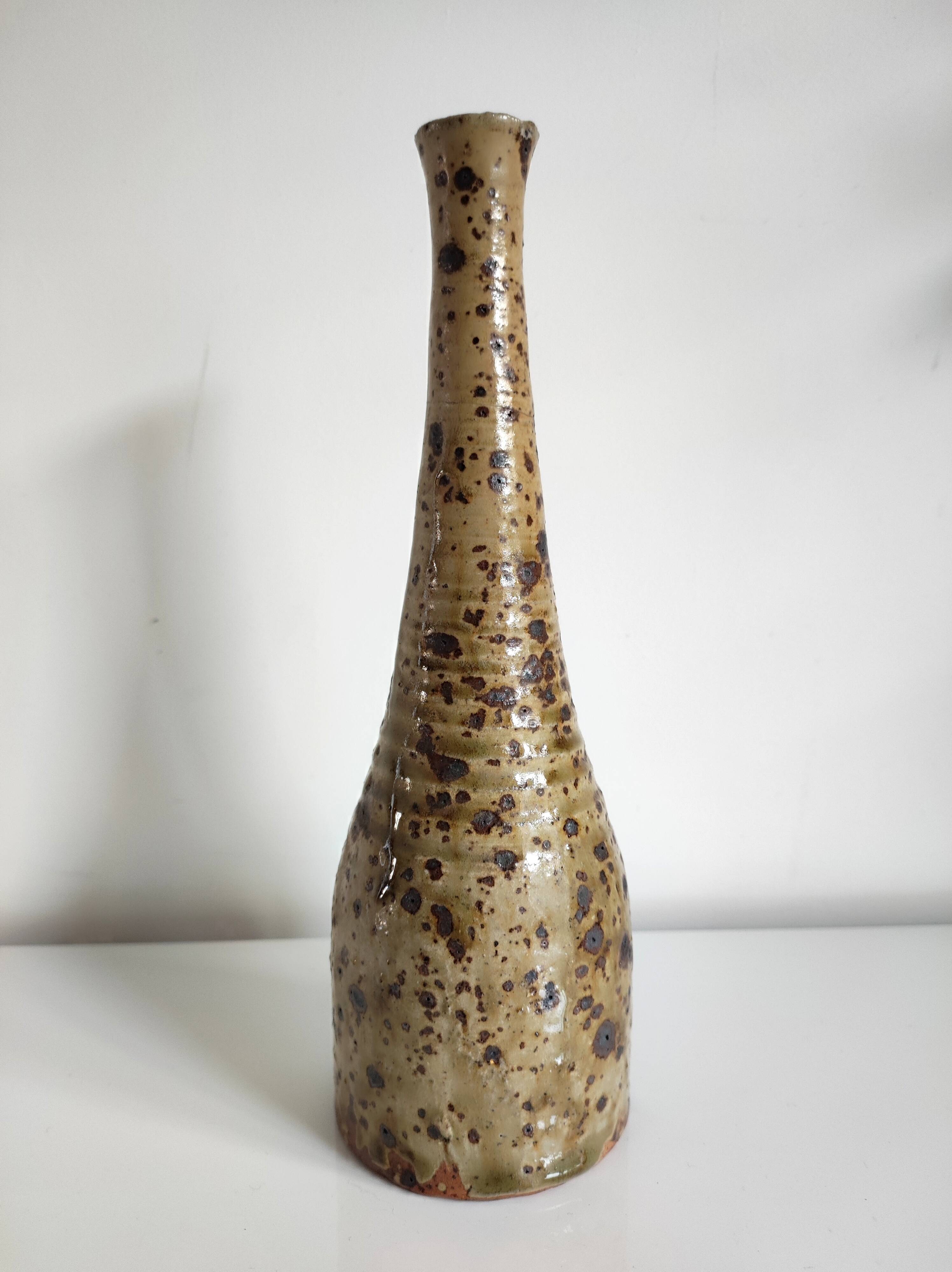 La Borne pyrite stoneware vase