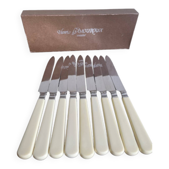 Cutlery cheese knife in box Henry Lamouroux France