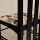 High Ingram chair by Charles R. Mackintosh for Alivar with Fornasetti fabric