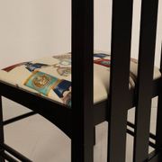 High Ingram chair by Charles R. Mackintosh for Alivar with Fornasetti fabric