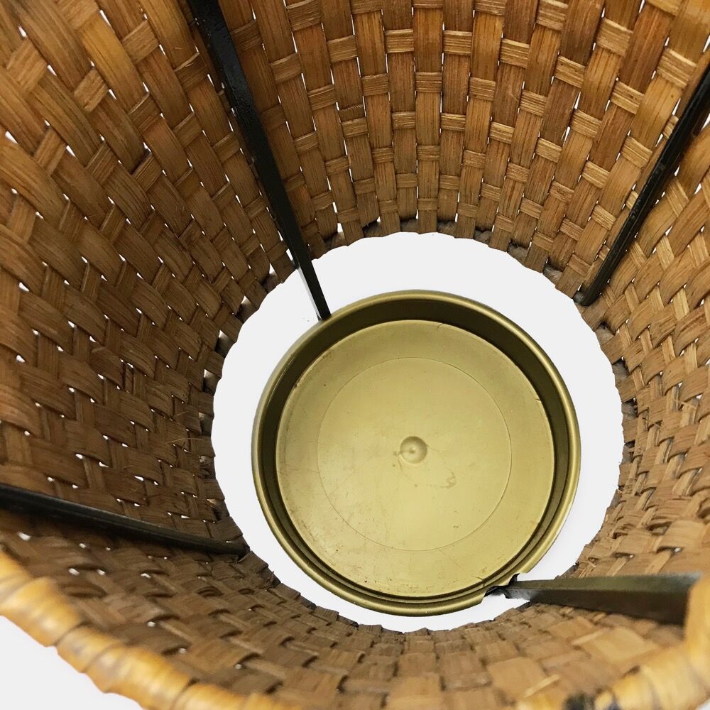 Braided bamboo umbrella holder