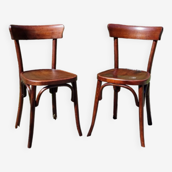 2 chaises bistrot Fischel années 30