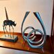Paire de bougeoirs design scandinave vintage