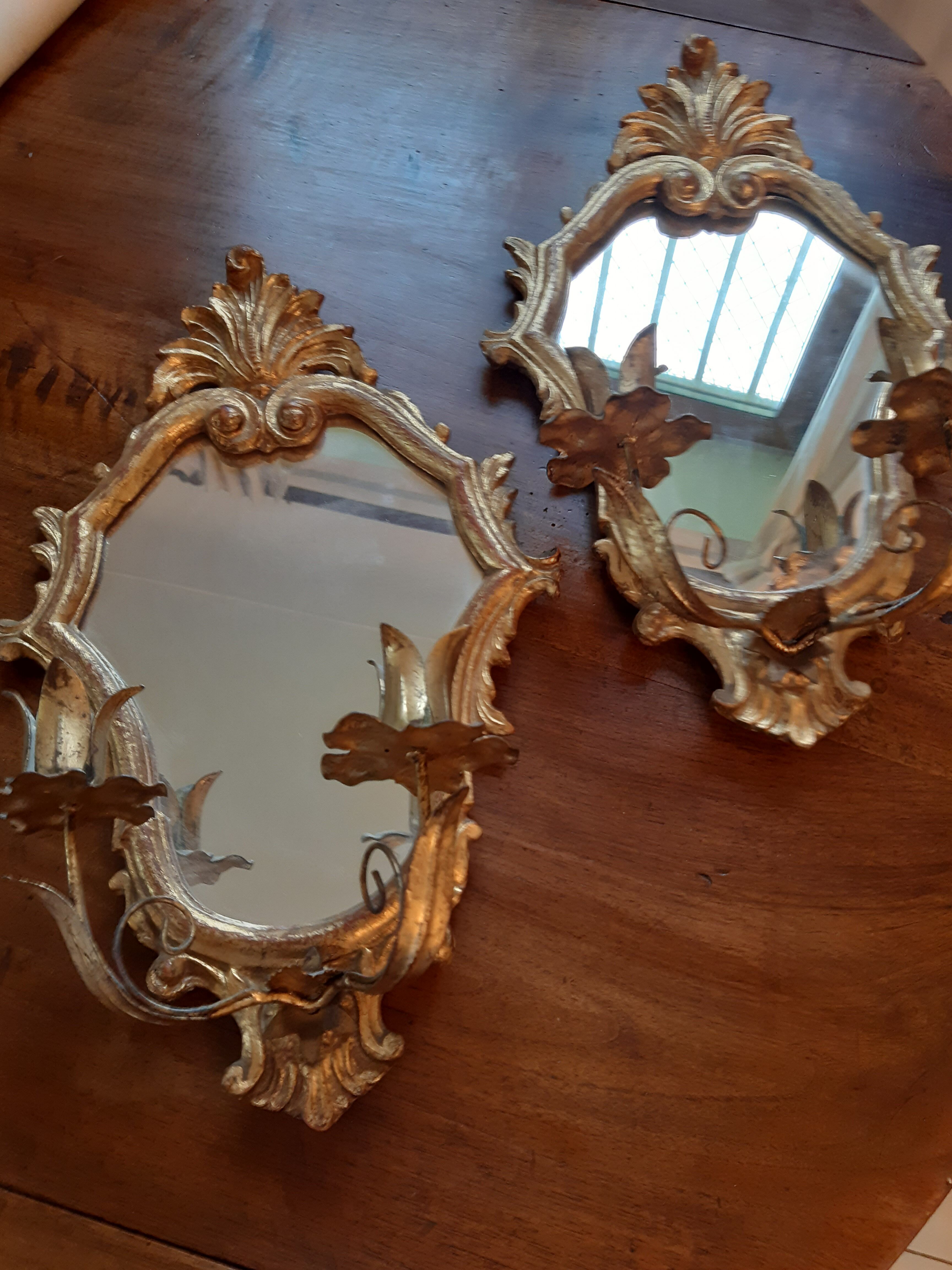 Pair of mirrors  24x37cm