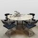 Vintage Italian carrara marble dining table 1970s